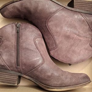 Lucky Brand Belia Leather Ankle Bootie - Brown 8.5
